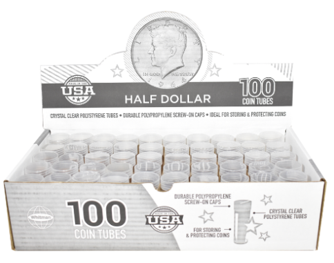 Round Coin Tube-Half-Dollar - each