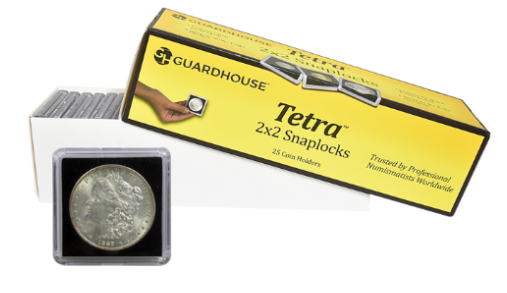 Large Dollar 2x2 Tetra Snaplock Coin Holder - 25 per pack