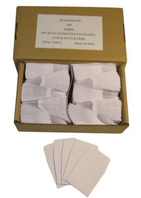 Paper Coin Envelope, White - Qty: 100